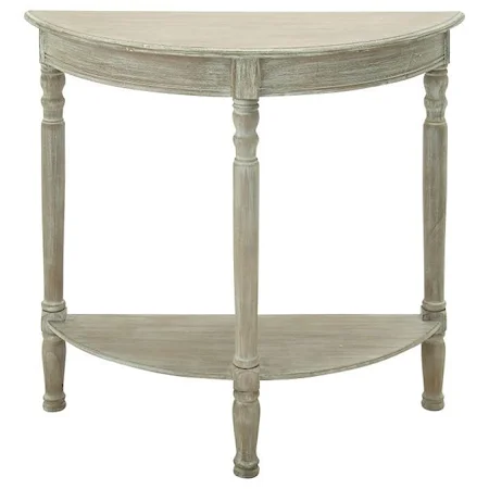 Wood Half Round Console Table